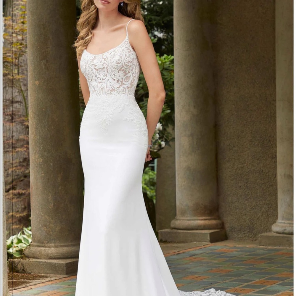 Mori Lee White Lace Wedding Dress